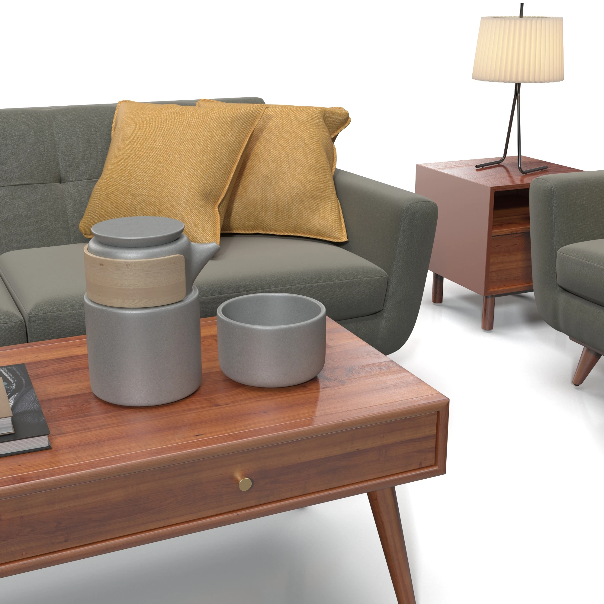 Joybird Hughes Sofa Set 3D Model_05
